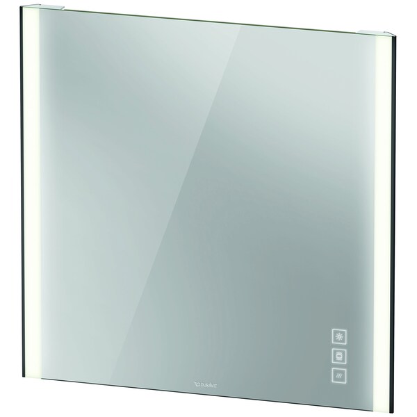 Duravit Xviu Mirror, 32 1/4 X1 5/8 X31 1/2 Black Matt, Light Fields, Square, Touchless Panel XV70420B2B26000 - main